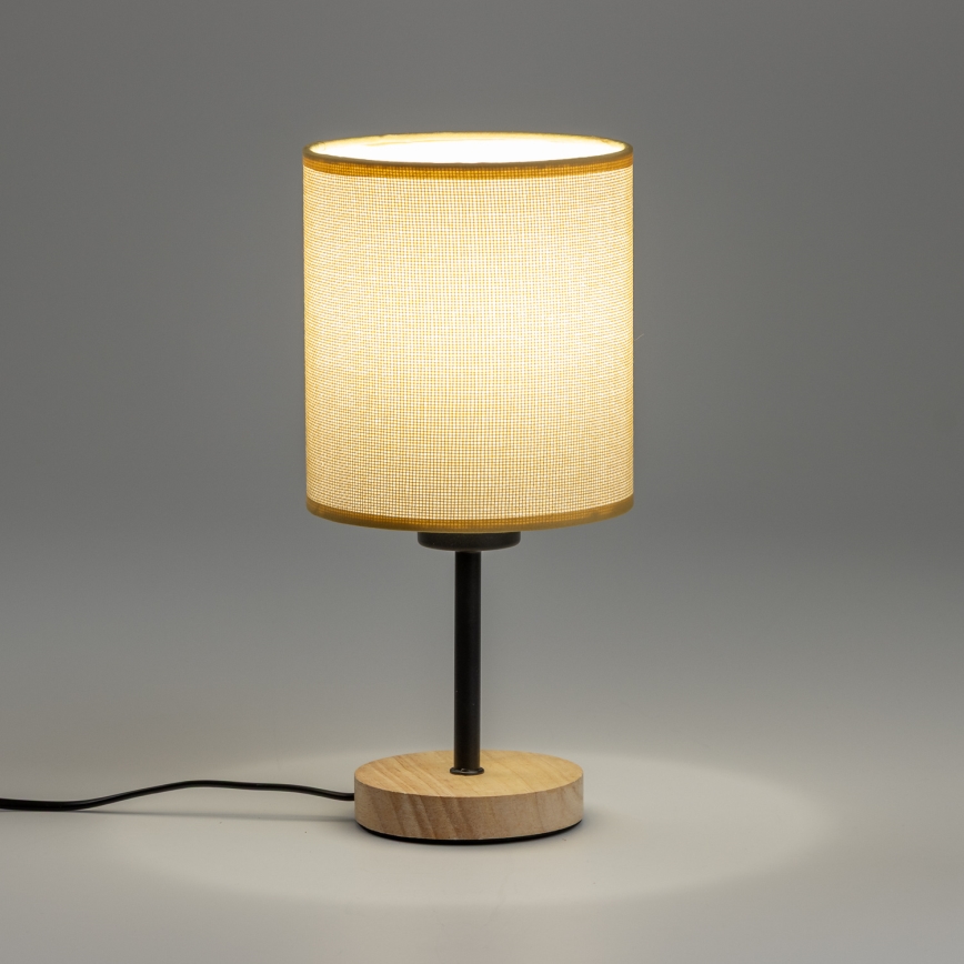 Brilagi - Tafellamp NUBILA WOOD 1xE27/25W/230V eiken/lichtbruin