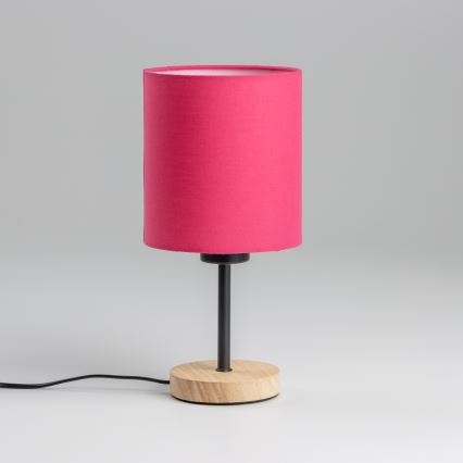 Brilagi - Tafellamp NUBILA WOOD 1xE27/25W/230V eiken/roze