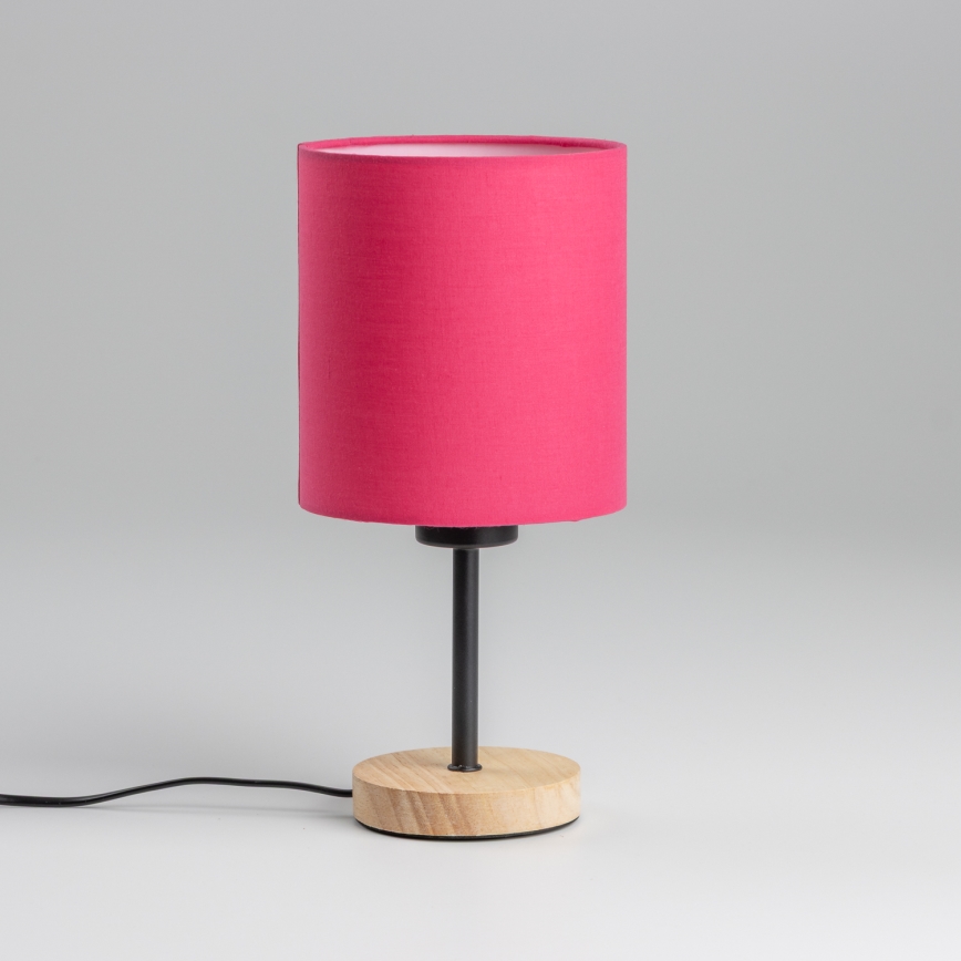 Brilagi - Tafellamp NUBILA WOOD 1xE27/25W/230V eiken/roze