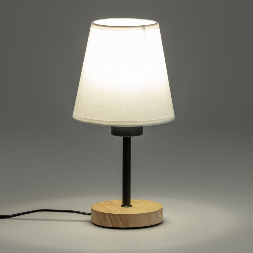 Brilagi - Tafellamp NUBILA WOOD 1xE27/25W/230V eiken/wit