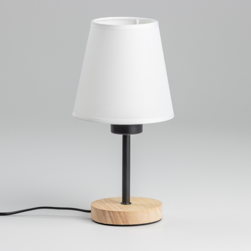 Brilagi - Tafellamp NUBILA WOOD 1xE27/25W/230V eiken/wit
