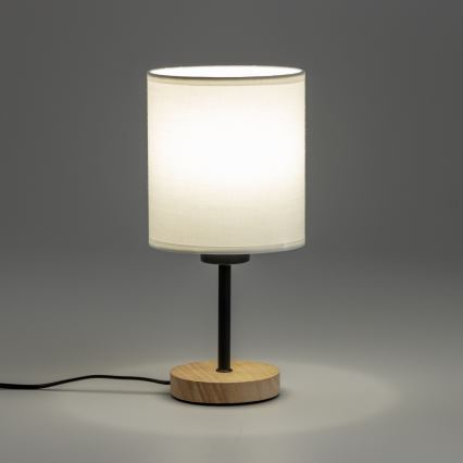 Brilagi - Tafellamp NUBILA WOOD 1xE27/25W/230V eiken/wit