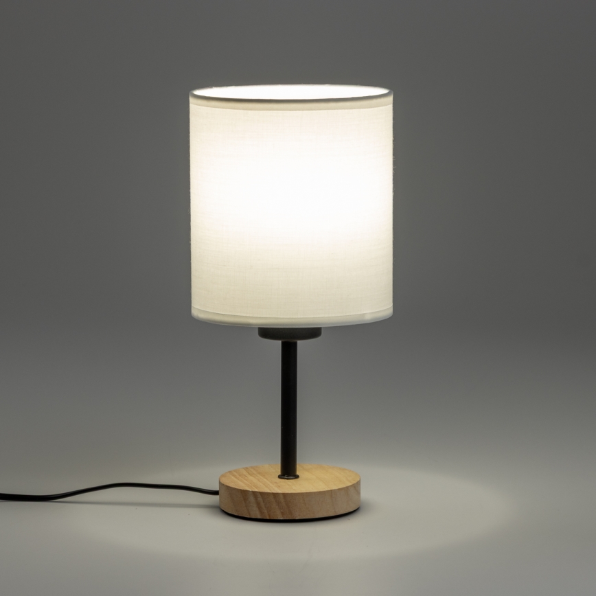 Brilagi - Tafellamp NUBILA WOOD 1xE27/25W/230V eiken/wit