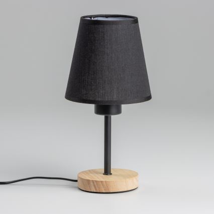 Brilagi - Tafellamp NUBILA WOOD 1xE27/25W/230V eiken/zwart