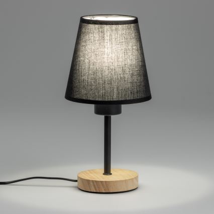 Brilagi - Tafellamp NUBILA WOOD 1xE27/25W/230V eiken/zwart