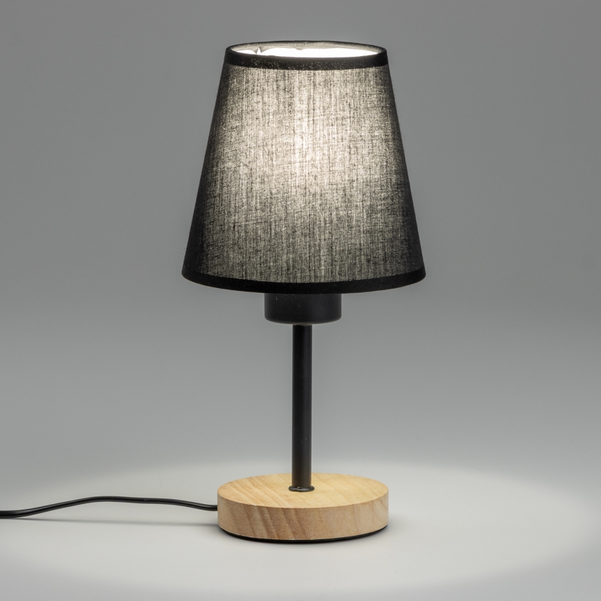 Brilagi - Tafellamp NUBILA WOOD 1xE27/25W/230V eiken/zwart