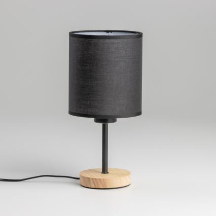 Brilagi - Tafellamp NUBILA WOOD 1xE27/25W/230V eiken/zwart