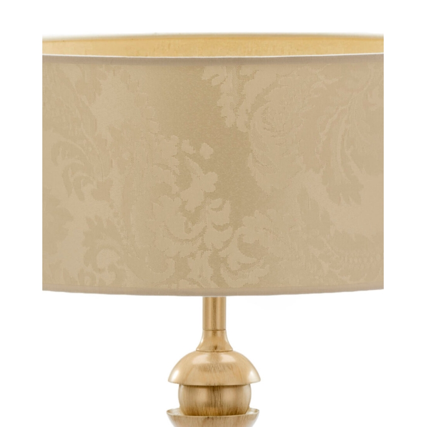 Brilagi - Tafellamp SAPHIRE 1xE27/15W/230V crème/goud/patina
