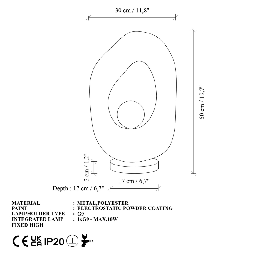 Brilagi - Tafellamp WABI SABI 1xG9/8W/230V wit