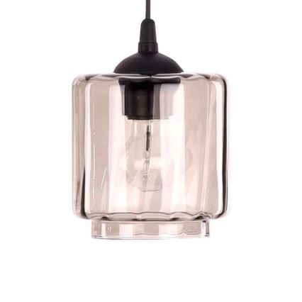 BRILAGI - Tafellamp WOOD GLASS 1xE27/40W/230V bruin/zwart/rookbeige