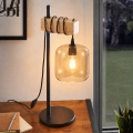 BRILAGI - Tafellamp WOOD GLASS 1xE27/40W/230V bruin/zwart/rookbruin