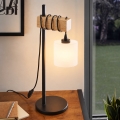 BRILAGI - Tafellamp WOOD GLASS 1xE27/40W/230V bruin/zwart/wit