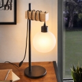 BRILAGI - Tafellamp WOOD GLASS 1xE27/40W/230V bruin/zwart/wit
