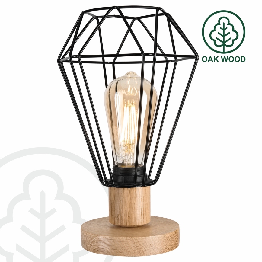 Brilagi - Tafellamp WOODY BASKET 1xE27/60W/230V eiken