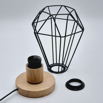 Brilagi - Tafellamp WOODY BASKET 1xE27/60W/230V eiken