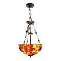 Brilagi - Tiffany-glas hanglamp aan een ketting SUNFLOWER 3×E27/60W/230V Ø 50 cm