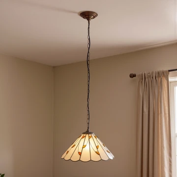 Brilagi - Tiffany glas-in-lood hanglamp aan ketting FOLIA 1xE27/60W/230V Ø 40 cm