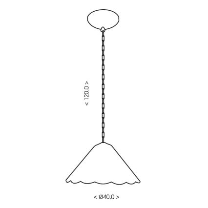 Brilagi - Tiffany glas-in-lood hanglamp aan ketting FOLIA 1xE27/60W/230V Ø 40 cm