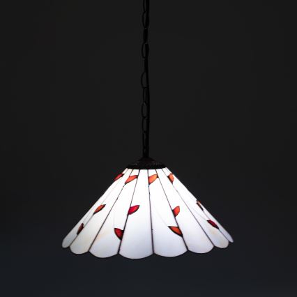 Brilagi - Tiffany glas-in-lood hanglamp aan ketting FOLIA 1xE27/60W/230V Ø 40 cm
