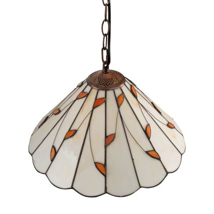 Brilagi - Tiffany glas-in-lood hanglamp aan ketting FOLIA 1xE27/60W/230V Ø 40 cm