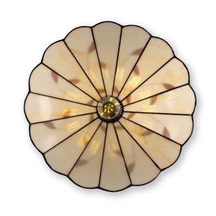 Brilagi - Tiffany glas-in-lood hanglamp aan ketting FOLIA 1xE27/60W/230V Ø 40 cm