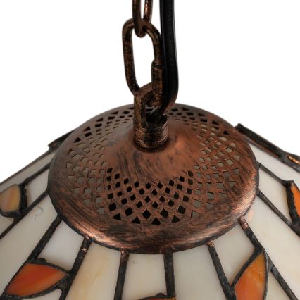 Brilagi - Tiffany glas-in-lood hanglamp aan ketting FOLIA 1xE27/60W/230V Ø 40 cm