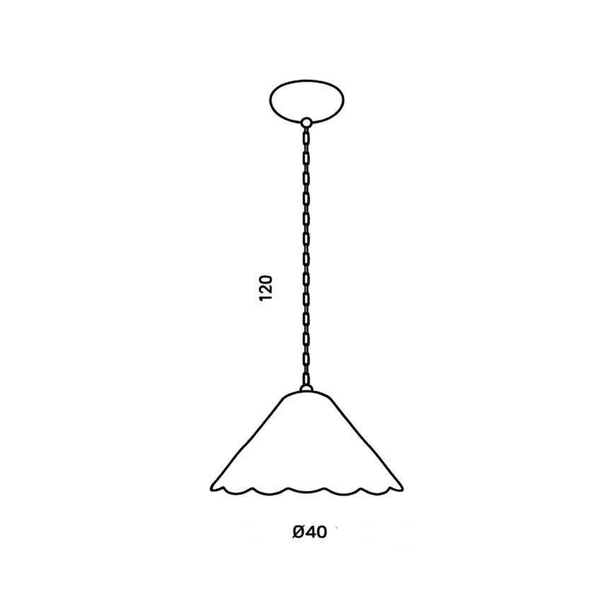 Brilagi - Tiffany glas-in-lood hanglamp aan ketting FOLIA 1xE27/60W/230V Ø 40 cm