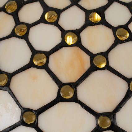 Brilagi - Tiffany glas-in-lood hanglamp aan ketting Ivoor 1xE27/60W/230V Ø 40 cm