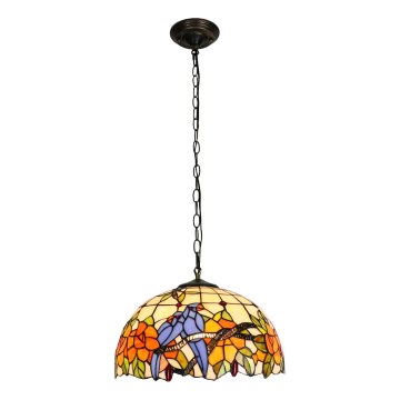 Brilagi - Tiffany glas-in-lood hanglamp aan ketting JUNGLE 1xE27/60W/230V Ø 40 cm