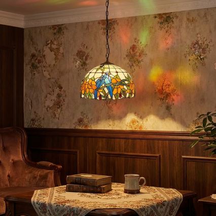 Brilagi - Tiffany glas-in-lood hanglamp aan ketting JUNGLE 1xE27/60W/230V Ø 40 cm