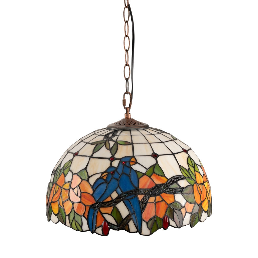 Brilagi - Tiffany glas-in-lood hanglamp aan ketting JUNGLE 1xE27/60W/230V Ø 40 cm