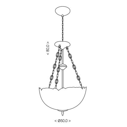 Brilagi - Tiffany glas-in-lood hanglamp aan ketting JUNGLE 3xE27/60W/230V Ø 50 cm