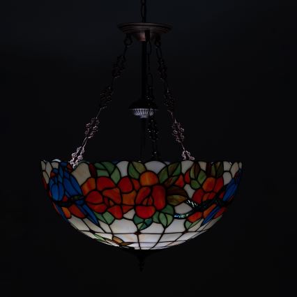 Brilagi - Tiffany glas-in-lood hanglamp aan ketting JUNGLE 3xE27/60W/230V Ø 50 cm