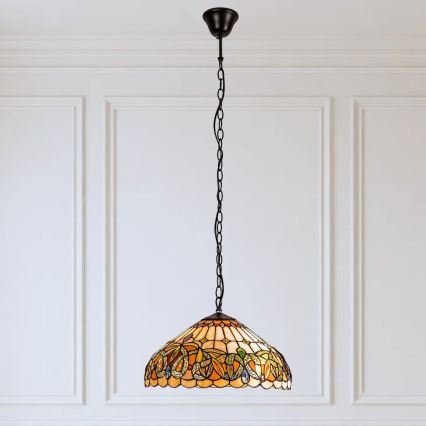 Brilagi - Tiffany glas-in-lood hanglamp aan ketting LUISA 2xE27/60W/230V