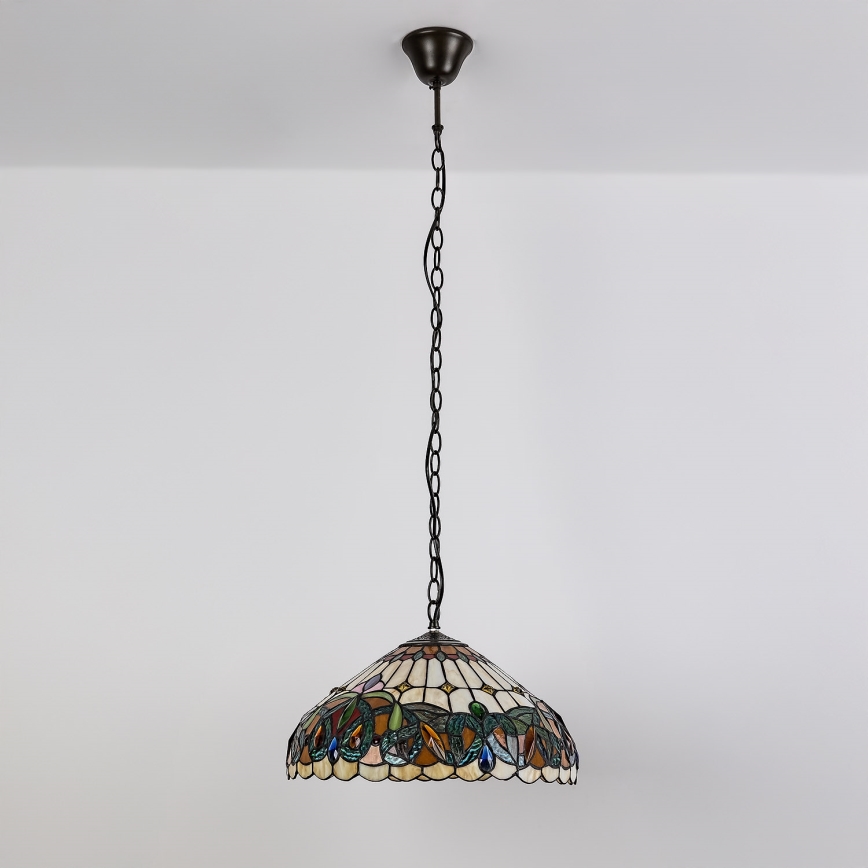 Brilagi - Tiffany glas-in-lood hanglamp aan ketting LUISA 2xE27/60W/230V