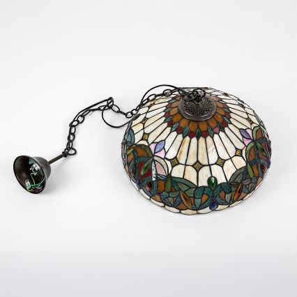 Brilagi - Tiffany glas-in-lood hanglamp aan ketting LUISA 2xE27/60W/230V
