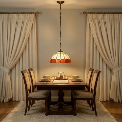 Brilagi - Tiffany glas-in-lood hanglamp aan ketting SIENNA 1xE27/60W/230V Ø 40 cm