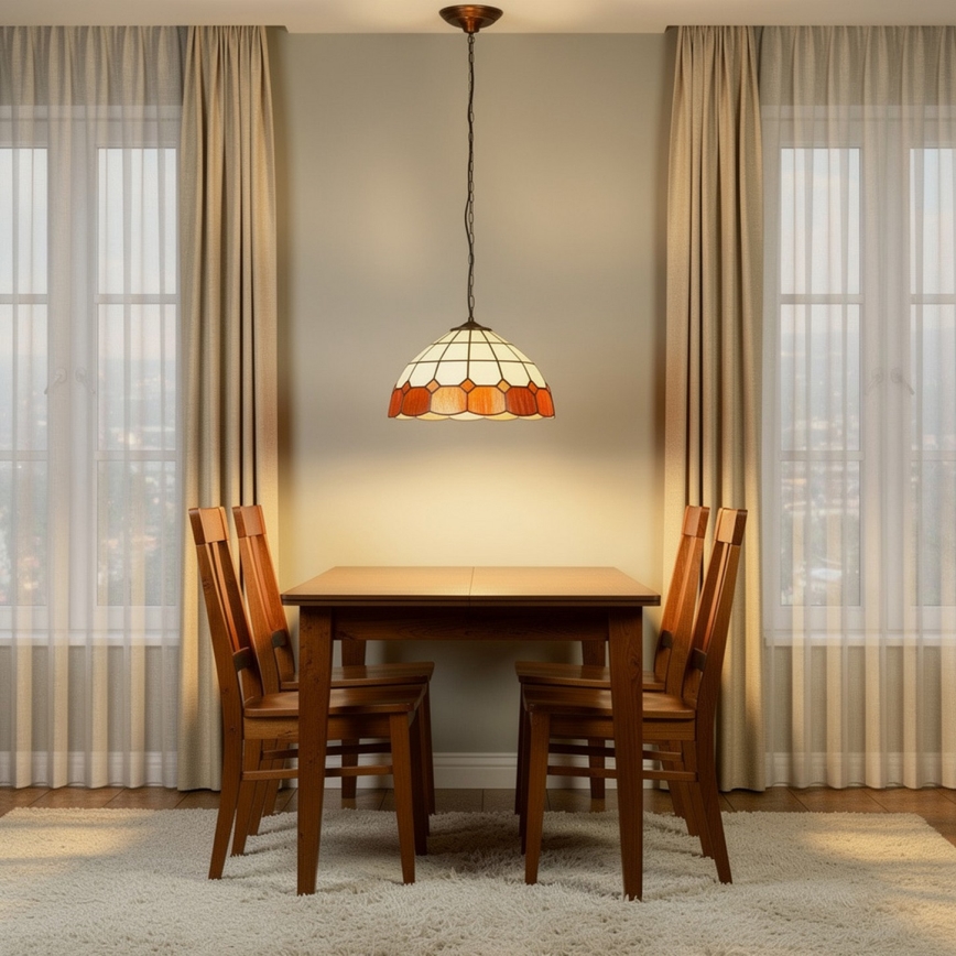 Brilagi - Tiffany glas-in-lood hanglamp aan ketting SIENNA 1xE27/60W/230V Ø 40 cm