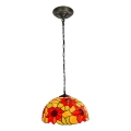 Brilagi - Tiffany glas-in-lood hanglamp aan ketting SUNFLOWER 1xE27/60W/230V Ø 40 cm