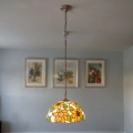 Brilagi - Tiffany glas-in-lood hanglamp aan ketting SUNFLOWER 1xE27/60W/230V Ø 40 cm