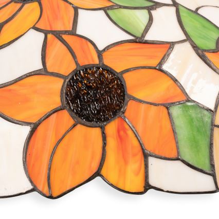 Brilagi - Tiffany glas-in-lood hanglamp aan ketting SUNFLOWER 1xE27/60W/230V Ø 40 cm