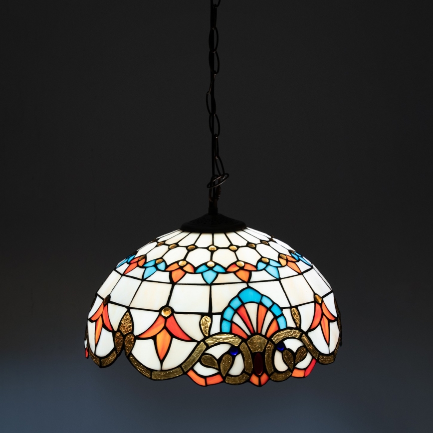 Brilagi - Tiffany glas-in-lood kroonluchter aan ketting MIRABELLA 1xE27/60W/230V Ø 40 cm