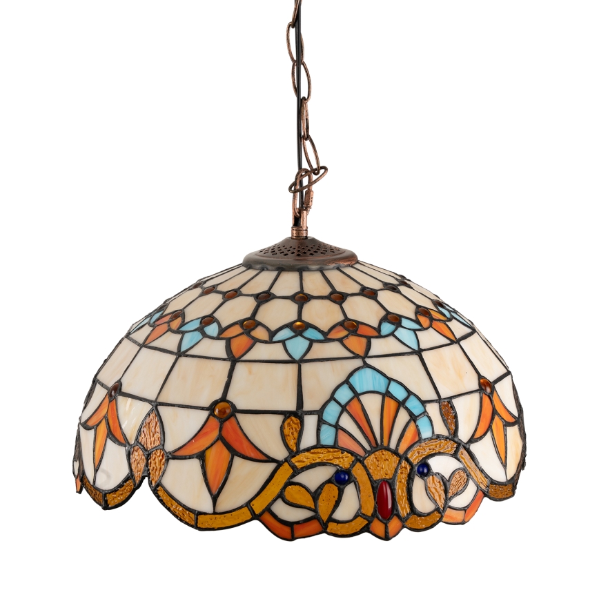 Brilagi - Tiffany glas-in-lood kroonluchter aan ketting MIRABELLA 1xE27/60W/230V Ø 40 cm
