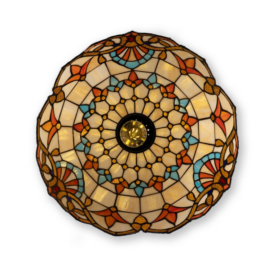 Brilagi - Tiffany glas-in-lood kroonluchter aan ketting MIRABELLA 1xE27/60W/230V Ø 40 cm