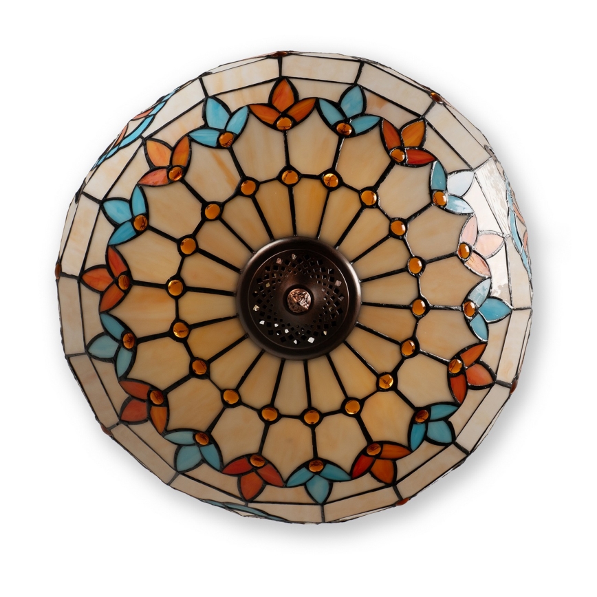 Brilagi - Tiffany glas-in-lood kroonluchter aan ketting MIRABELLA 3xE27/60W/230V Ø 50 cm