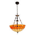 Brilagi - Tiffany glas-in-lood kroonluchter aan ketting SIENNA 3xE27/60W/230V Ø 50 cm
