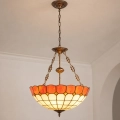 Brilagi - Tiffany glas-in-lood kroonluchter aan ketting SIENNA 3xE27/60W/230V Ø 50 cm