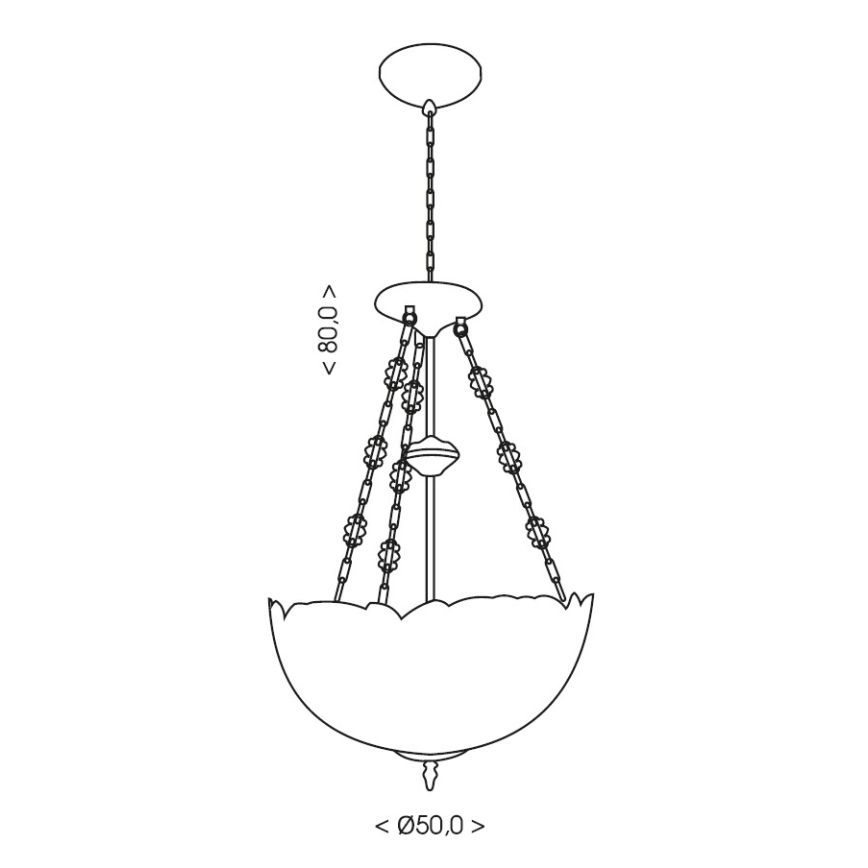 Brilagi - Tiffany glas-in-lood kroonluchter aan ketting SIENNA 3xE27/60W/230V Ø 50 cm