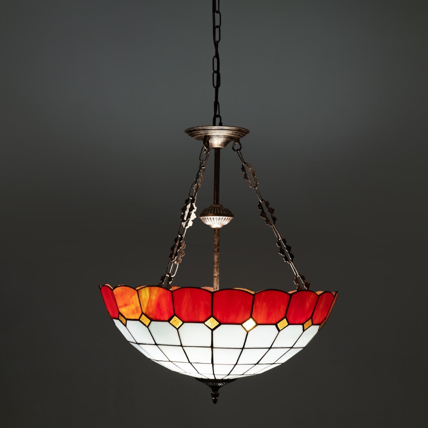Brilagi - Tiffany glas-in-lood kroonluchter aan ketting SIENNA 3xE27/60W/230V Ø 50 cm