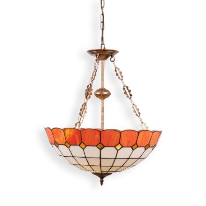 Brilagi - Tiffany glas-in-lood kroonluchter aan ketting SIENNA 3xE27/60W/230V Ø 50 cm